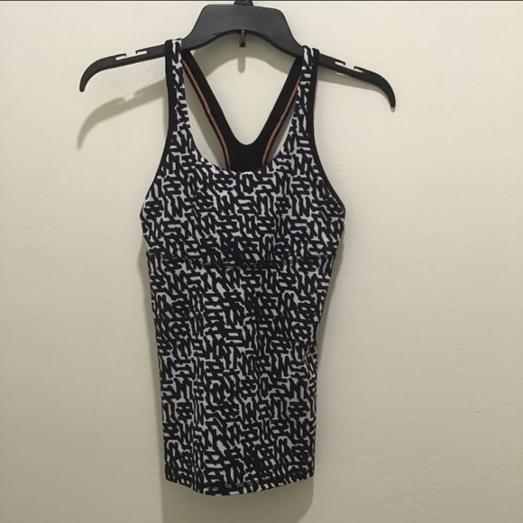 Lululemon‎ crossback tank top II black white mesh - Picture 8 of 8